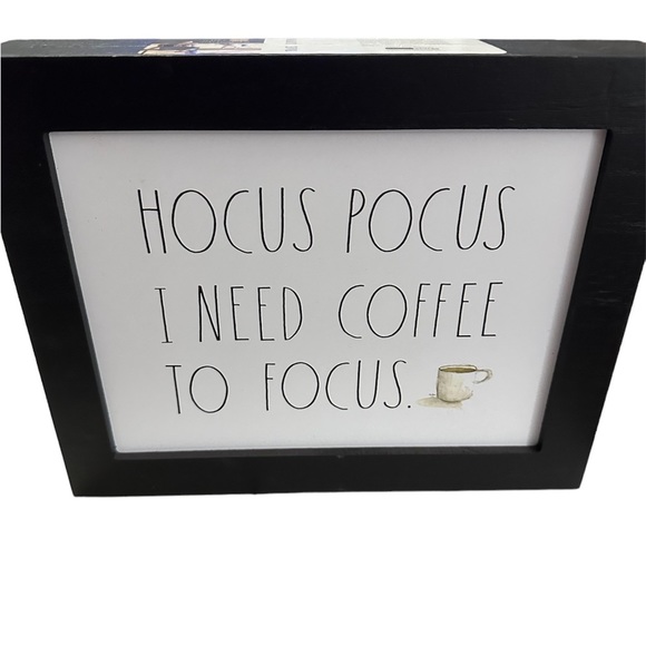 Rae Dunn “Hocus Pocus I Need Coffee to Focus” Halloween Sign - NWT - Picture 2 of 3
